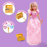 Simba Steffi Love Princess Diamond Princess Legedukke med magisk skattekiste, scepter og diamanter, 29 cm, 3 år og opefter