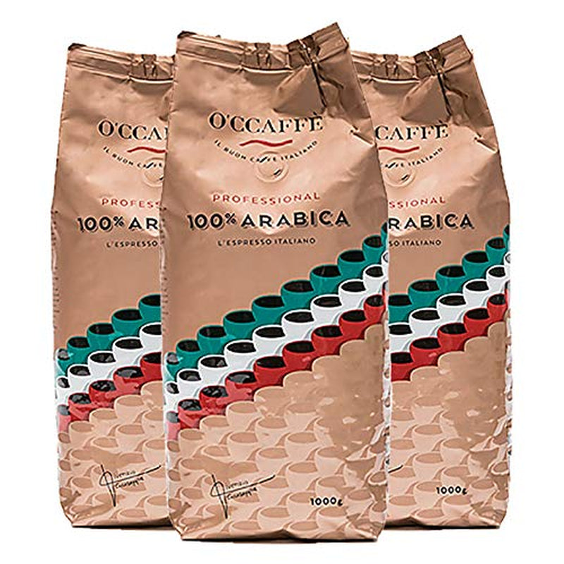 100% professionel Arabica kaffe, 1000 g hele bønner / pakke med 3