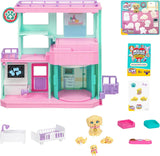 Little Live Pets Mama Surprise Families Baby Clinic Legesæt, 3 Retriever-hvalpe inkluderet, Magic, Dobbeltsidet Legesæt (27,8 cm B, 23,8 cm H). Fodring, badning og leg, gave til børn Actionfigurer Naty Shop