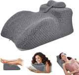 Læsepude - Rygpude, Justerbar Nakkestøtte, Memory Foam Læsepude til Seng, Ergonomisk Ryg Nakke- og Benpude, Lændestøttepude