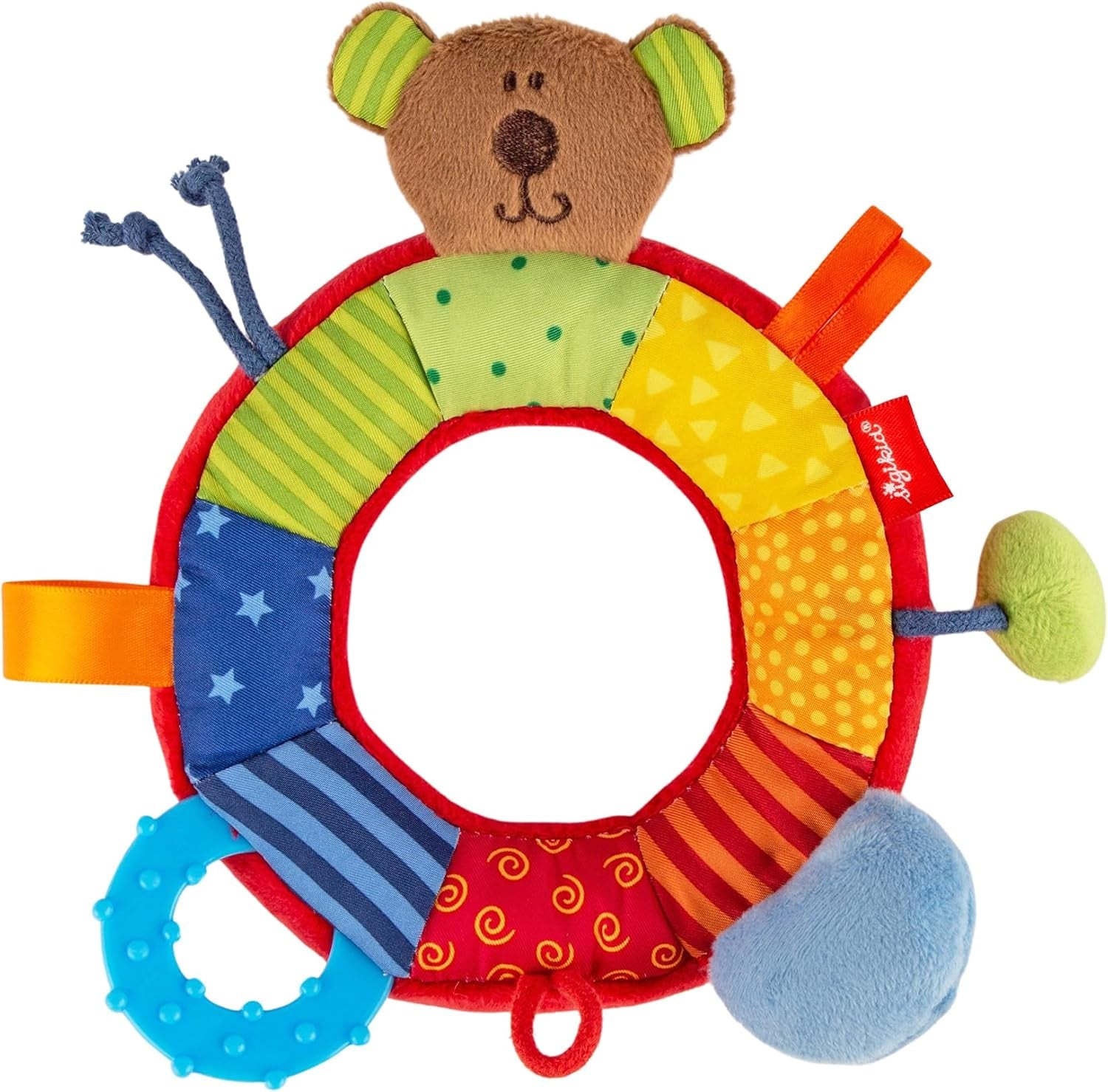 SIGIKID 40490 Aktiv ring Baby Aktivitet PlayQ Pige- og drengelegetøj til børn anbefales fra 3 måneder Multifarvet babylegetøj Naty Shop Multifarvet/bjørn