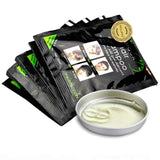 Naturlige ingredienser Instant Black Hair Dye Shampoo, Semi Permanent Black Hair Dye, Nem at bruge, Langtidsholdbar, Naturlige ingredienser (10 stykker, sort) Naty Shop Hair Dye