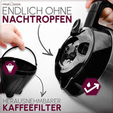 Kaffemaskine Profi Cook | 8-10 kopper | Timer | Sensor Touch-kontrol | 1,2 liter dobbeltvæg termokande | Smagsforsegling | Kaffemaskine med filter i rustfrit stål | PC-KA 1191