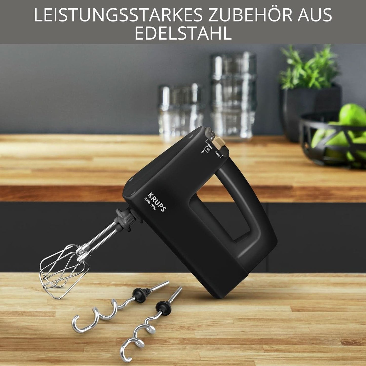 Krups 3Mix 7000 Håndmixer 60 Jahre Special Edition, 500 Watt, Knet- Und Rührhaken Aus Edelstahl, Langes Netzkabel, Zubehörtasche, F6085811, Schwarz/Kupfer Kitchen Naty Shop