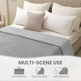 Good Nite Comfort Tæppe Fluffy Blanket 150 X 200 cm Blødt Microfiber Sengetæppe Sofa Tæppe Comfort Tæppe Varmt Fleece Tæppe til Sofa og Seng Soveværelse Kontor Grå God Nite Senge og Tæpper