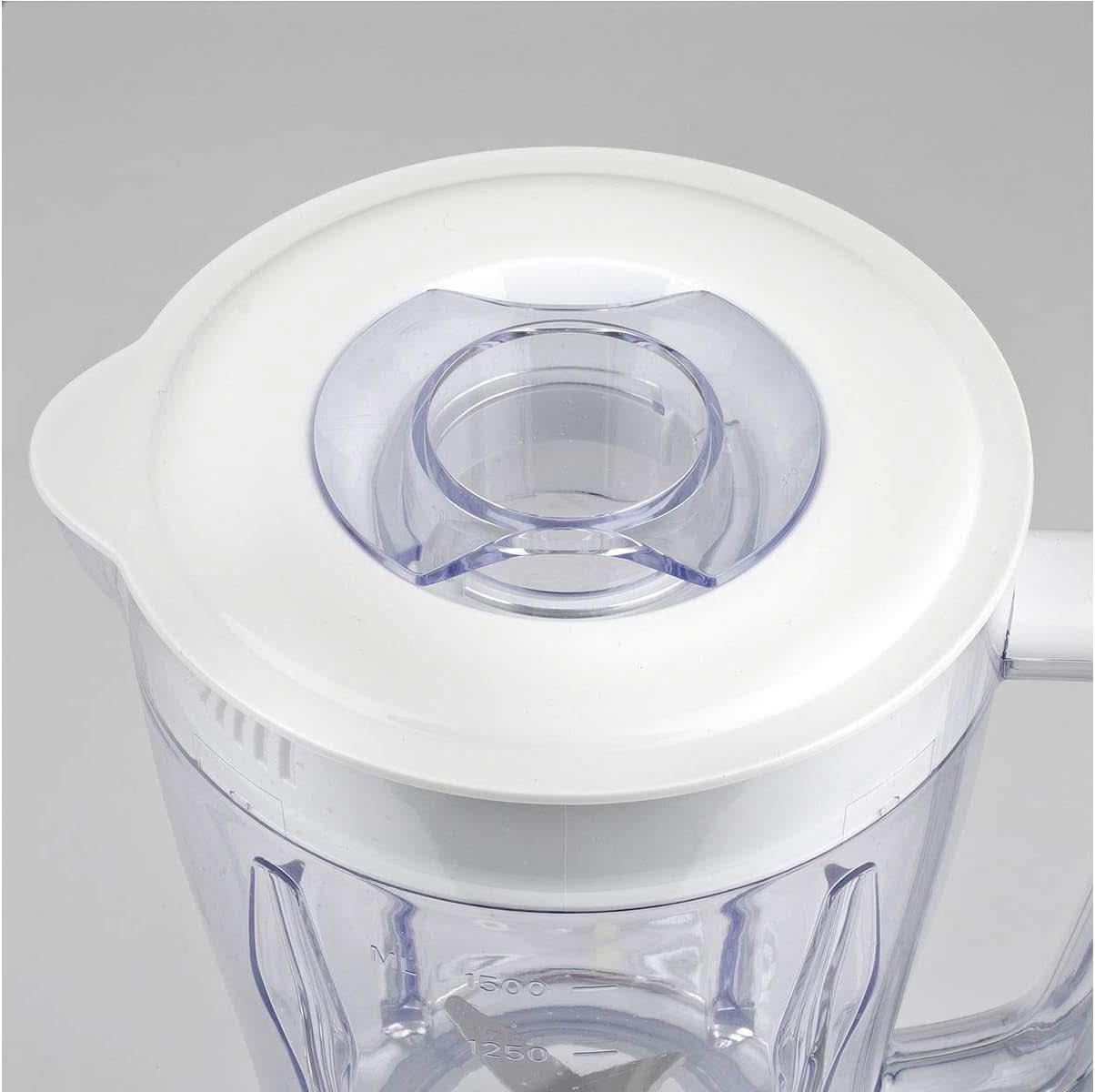 Girmi FR46 Elektrisch mixer, 1,5 liter, 2 Geschwindigkeiten Mit Pulse-Funktion, 4 Edelstahlklingen, Messbecherdeckel, Messbecher Mit Scale, Sicherheitseinrichtung, Weiß/Rot Kitchen Naty Shop