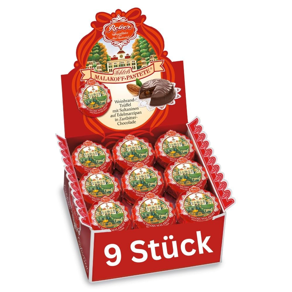 Reber Bites chokolade- og trøffeltærte, brandytrøfler på cremet nougat, dækket af delikat alpemælkchokolade, 40 g (1 stk.)
