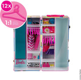 Theo Klein 5801 Barbie-garderobe med tøjstænger og -rum, legetøj fra 3 år og opefter, inkluderer tilbehør, flerfarvet