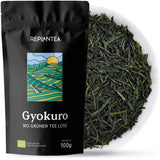 Økologisk Gyokuro japansk grøn te (100 g) | Premium bulk te | Raffineret umami smag og delikat sødme | GENPLANT