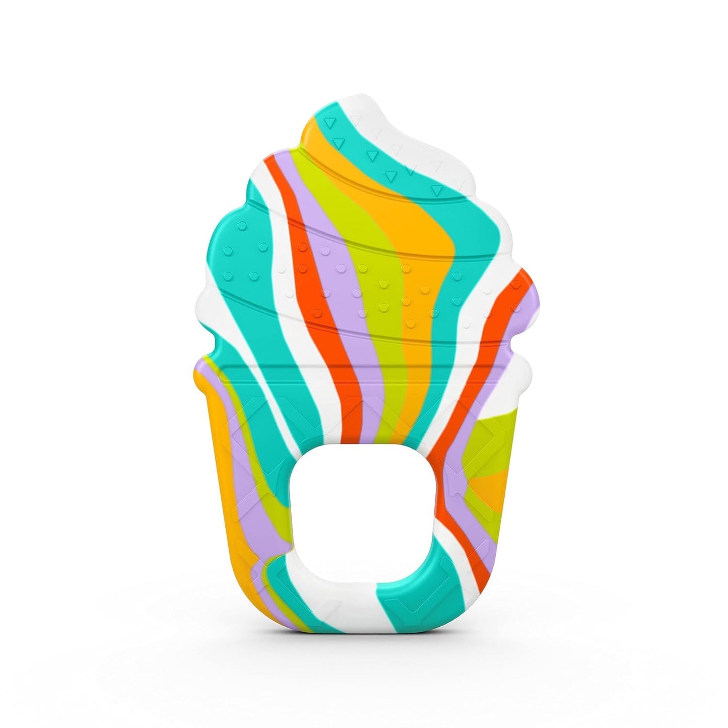 Bright Starts Beroligende Blød Serve Silikone-bytring, iskegle Let at få fat i, BPA-fri, Unisex, 3 måneder+