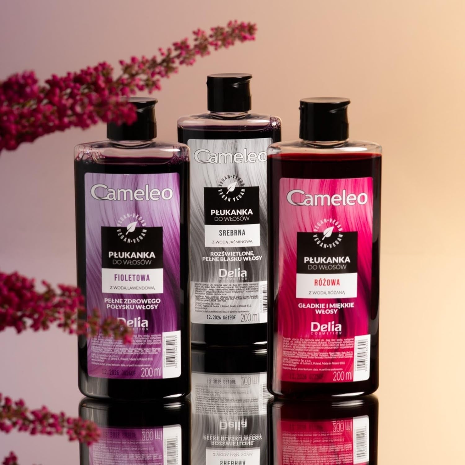 Cameleo - Rose Water Pink Hair Tonic No Yellow Tint Semi Permanent Hårfarve - Til blondt og gråt hår - Farve & pleje - Parabenfri | 200 ml Naty Shop hårfarve