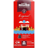Caffè Mauro Torrefazione Kaffeekapseln Espresso Original, Intensität 10/10-50 Kapsel af aluminium - Kompatibel med Nespresso* Haushalts-Espressomaschinen - Hergestellt i Italien