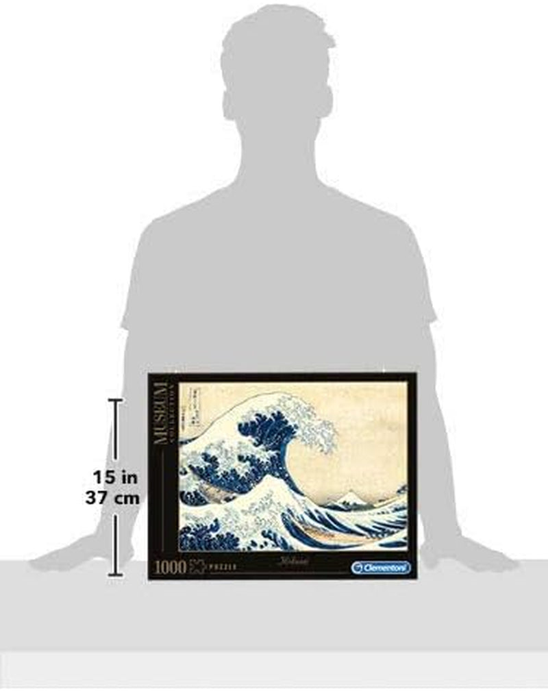Clementoni 39378 Hokusai - The Great Wave - 1000 brikker puslespil, museumssamling, færdighedsspil for hele familien, farverigt strækspil, puslespil for voksne 14+ puslespil Naty Shop