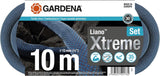 Gardena Liano Xtreme 1/2 tomme 10m sæt: Ekstremt robust tekstilhaveslange til indendørs vandhaner med let, vejrbestandig PVC inderslange (18460-20)