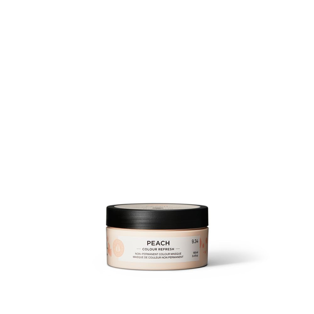 Maria Nila Colour Refresh 300 ml - En nærende farvebombe indeholdende midlertidige farvepigmenter, der hurtigt genopfrisker hårfarven. 100% vegansk. Ingen sulfater og ingen parabener. Naty Shop Peach hårfarve