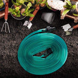 Relaxdays Vandingsslange Flad Haveslange Med Huller Klar Til Tilslutning 8 Meter Grøn 1 Stk Plast