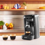 PHILIPS Senseo Maestro kapsel-espressomaskine - Intense Plus-teknologi, højkvalitets espresso, økologisk design, 1,2 l vandtank, memofunktion, afkalkningsindikator (CSA260/60)