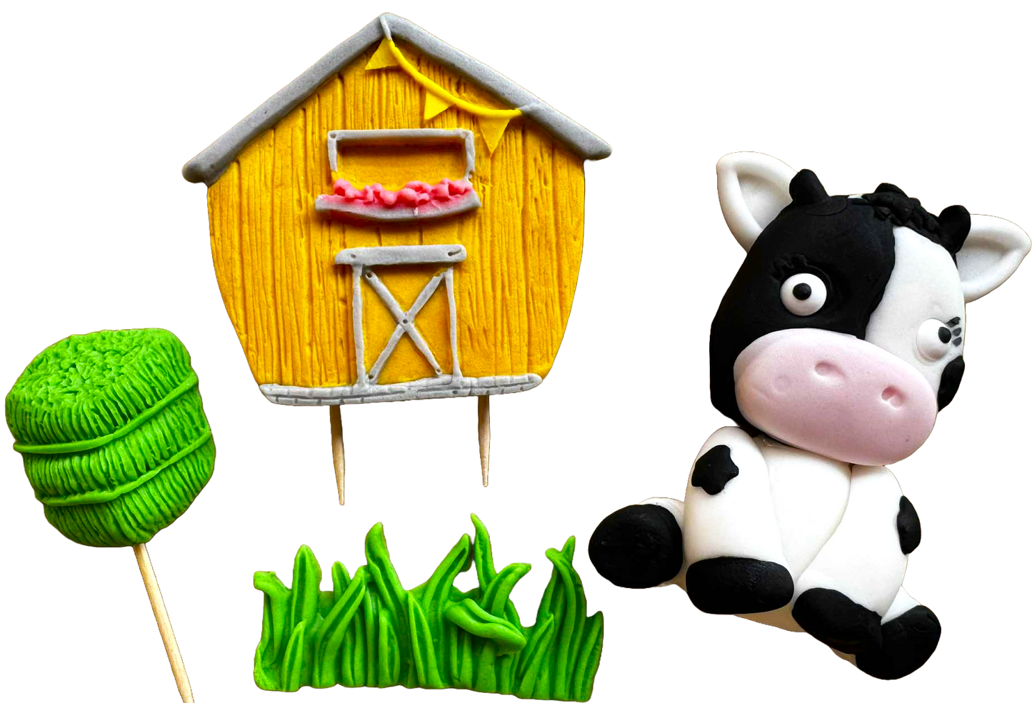 Sæt med 4 spiselige dekorationer, Vacuta Lola Sugar Paste Decorations Nati Shop