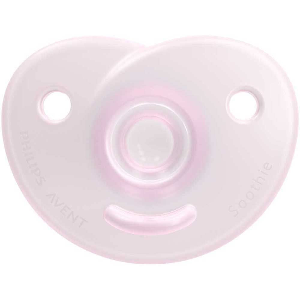 Philips AVENT Soothie - BPA-fri sut til babyer i alderen 0-6 måneder, pink/lyserød (model SCF099/22)