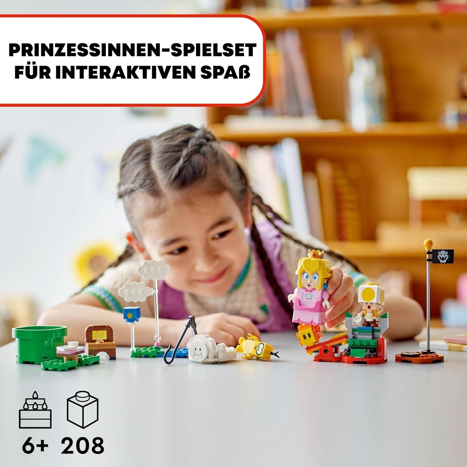 LEGO Super Mario Adventures med interaktiv fersken, legesæt til børn med gul tudse, Nintendo-gave til drenge, piger og alle spillere fra 6 år 71441 Byggesæt Besuche den LEGO-Store