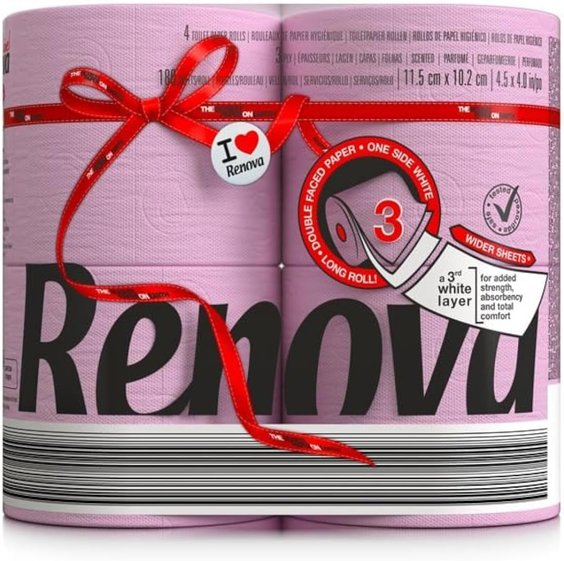 Renova toiletpapir, grønt, 4 ruller