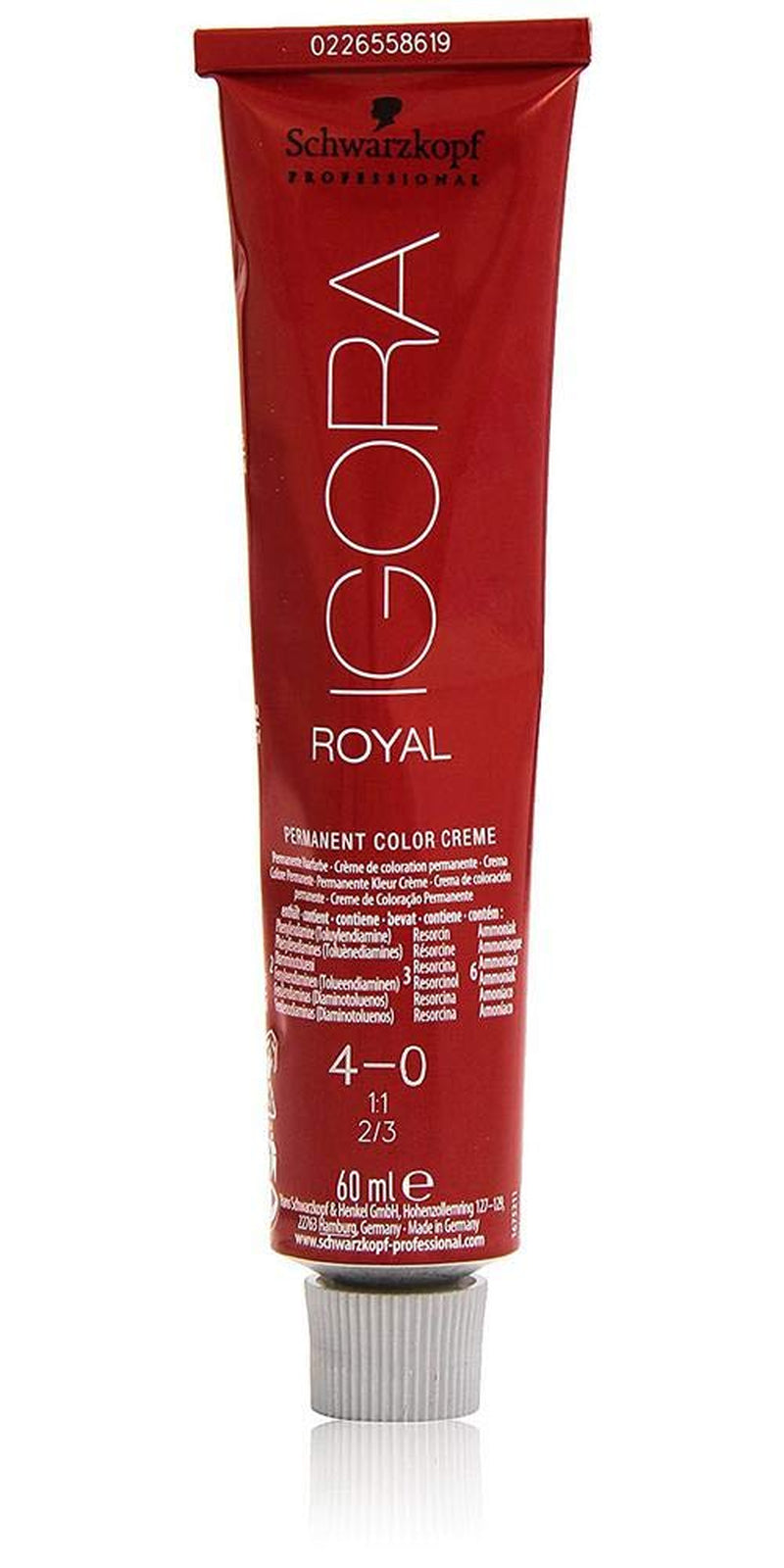 Schwarzkopf IGORA Royal Premium Hårfarve 4-0 mellembrun, 1 pakke (1 x 60 g) Hårfarve Naty Shop