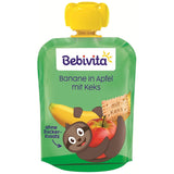 Banan i æble med kiks wrap - 16 stykker (4 pakker, 4 x 90 g hver), uden tilsat sukker, lavet af mild frugt og sunde korn, ideel til take-away og snacks på farten