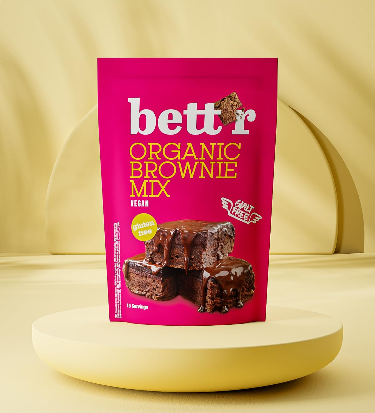 Bettr Organic Brownie Mix - Bio, Vegan Og Glutenfreie Brownies Mit Reichhaltigem Kakaogeschmack - 400 G - 15 Portionen Naty Shop