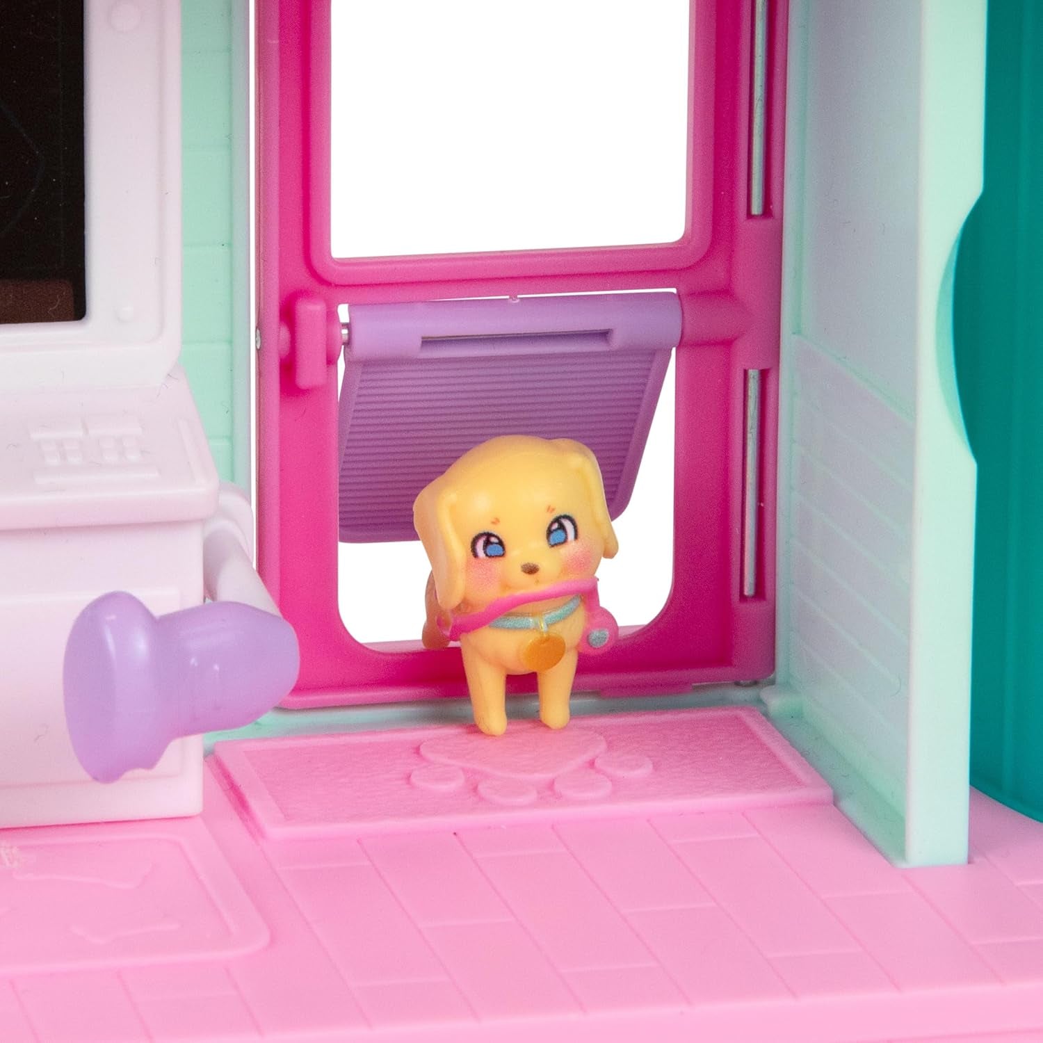 Little Live Pets Mama Surprise Families Baby Clinic Legesæt, 3 Retriever-hvalpe inkluderet, Magic, Dobbeltsidet Legesæt (27,8 cm B, 23,8 cm H). Fodring, badning og leg, gave til børn Actionfigurer Naty Shop