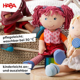 HABA Lily Lou dukke - Blød stofdukke fra 18 måneder - 30 cm med tøj og hår - Ideel legekammerat til små børn - 1302842001