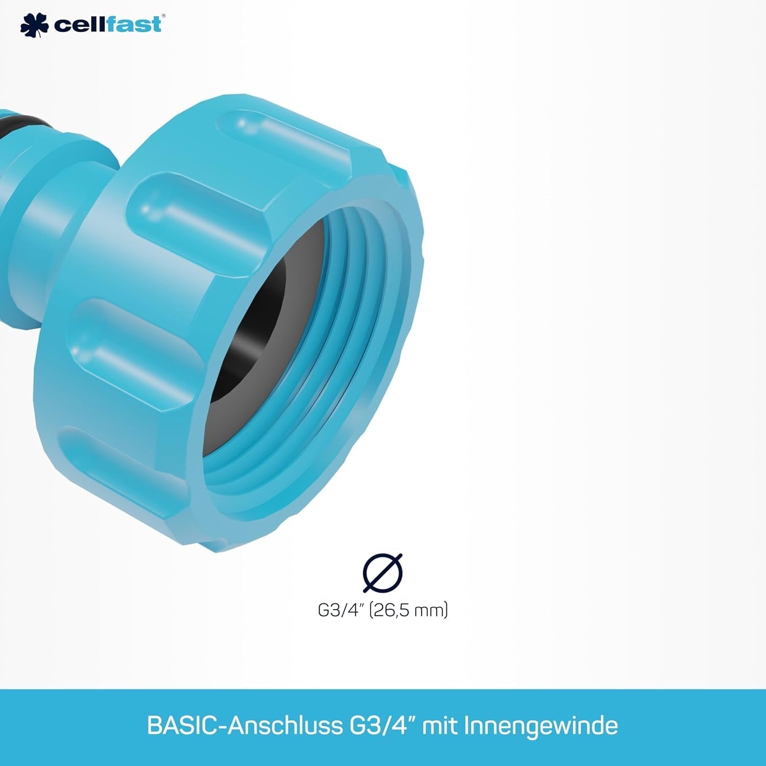 Cellfast Basic forbindelse, blå, G3/4" (26,5 mm)