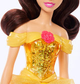 Mattel Disney Princess Legetøj Artikuleret Belle Fashion Dukke med funklende tøj og tilbehør Disney film inspireret gave til børn HLW11
