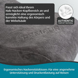 TEMPUR Memory Foam rejsepude, ergonomisk nakkepude, inklusive bæretaske, antracit, mål 25 x 31 x 10/7 cm
