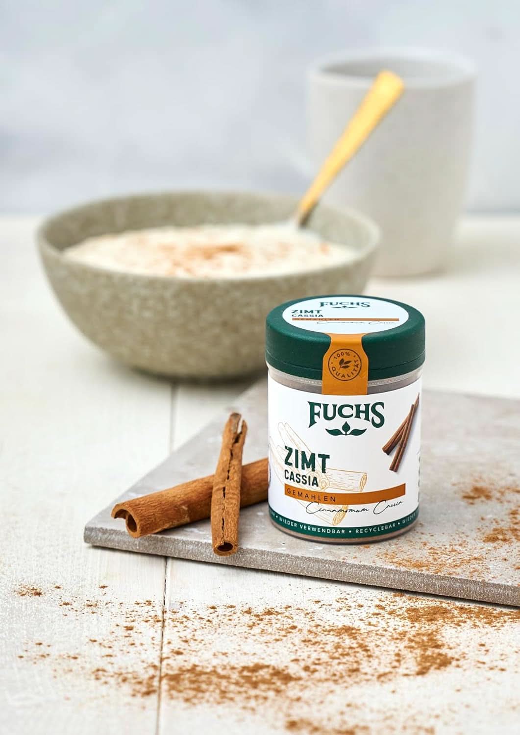 Fuchs Ground Cassia Cinnamon - Til at smage kager, desserter eller teer, 45 gram Krydderier Naty Shop