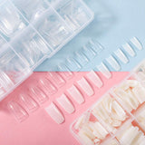 1000 stk falske negle 10 størrelser Naturlige neglespidser Kunstige franske neglespidser Kunstige neglespidser Falske neglespidser Box Art Tips til kvinder piger