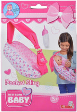 Simba 105560002 Justerbar nyfødtslynge med taske og flaske til 38-43 cm dukker fra 3 år og opefter