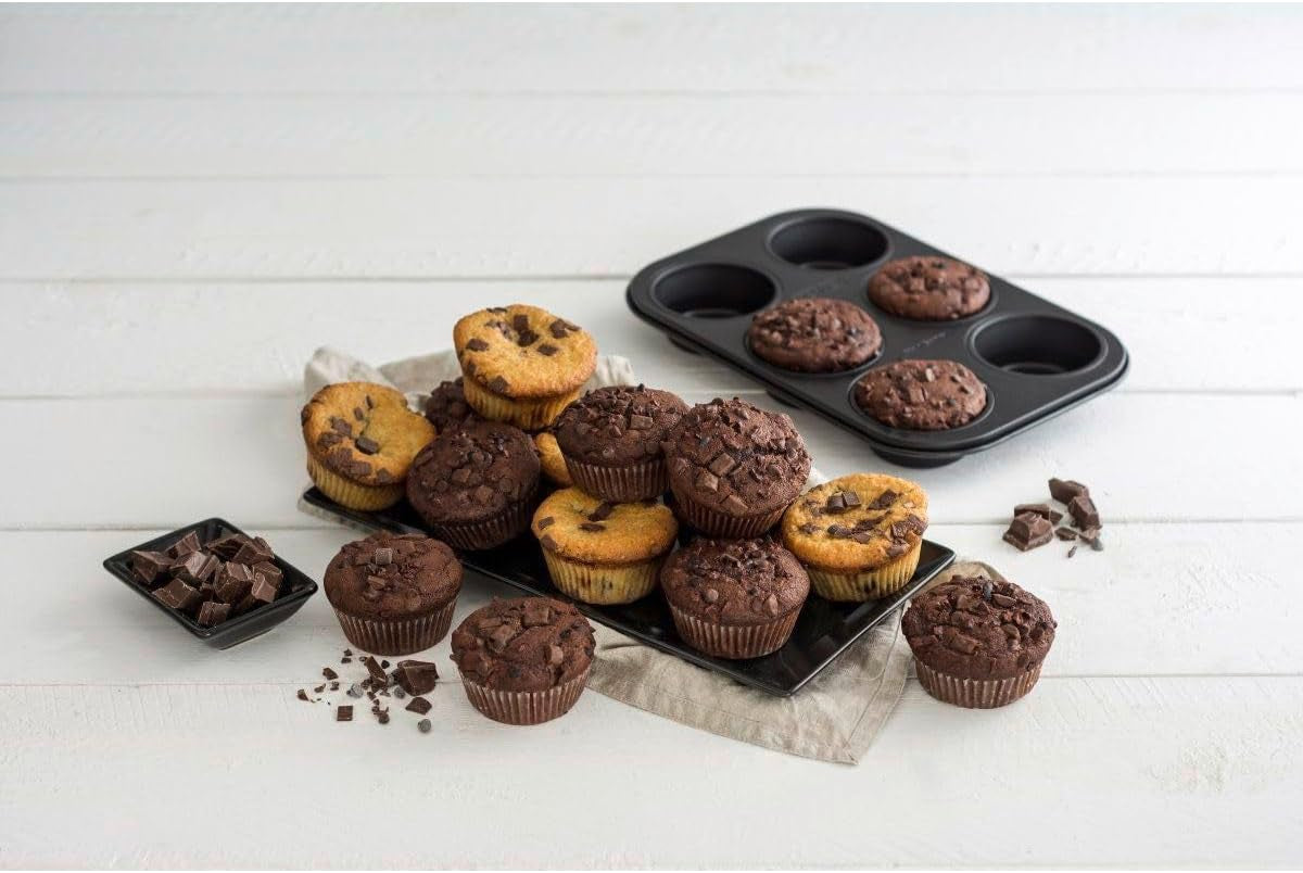 Zenker 6Er Muffinform Black Metallic, 275X190X30 Mm, Teflon Classic Antihaftbeschichtung, Hitzebeständig Bis 230°C, Leichte Reinigung, Ideal Für Köstliche Muffins Forme og bageplader Naty Shop