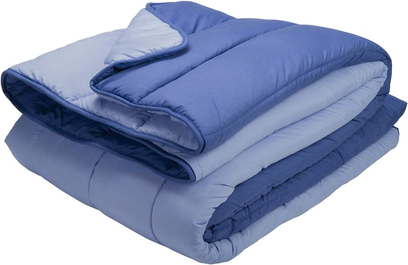 Pikolin Home - Vendbar dyne 300 G - Nordisk tofarvet fyld - Til seng 90 - behagelig, varm, åndbar, blå, 150 X 220 cm Dyner og dyner Naty Shop Standard titel