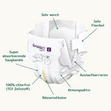 Bambo Nature Babybleer, Størrelse 1 (2-4 kg), 132 Count Månedsæske | Premium bleer med forbedret lækagebeskyttelse | Ultimativ komfort og frihed for nyfødte | Dermatologisk testede bleer