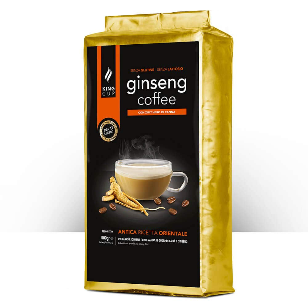 - 1 Verpackung mit 500 Gr Ginseng mit Brauner Canhrzucker-Löslichem Kaffeepulver zum Süßen, Ideal zum Adden zu Heißem Wasser, Glutenfrei, Laktosefrei og Gentechnikfrei