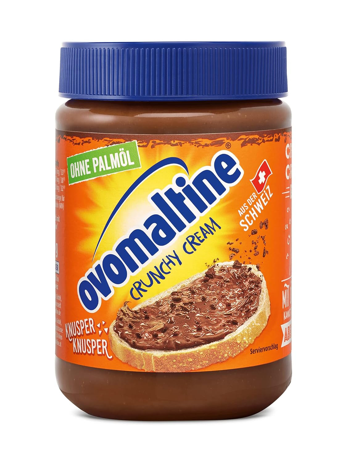 Ovomaltine OVO BREAK Wafer and Chocolate Bar - en sprød snack med den umiskendelige smag af vores populære Creme Crocante, naturligt uden palmeolie (4 x 39 g)