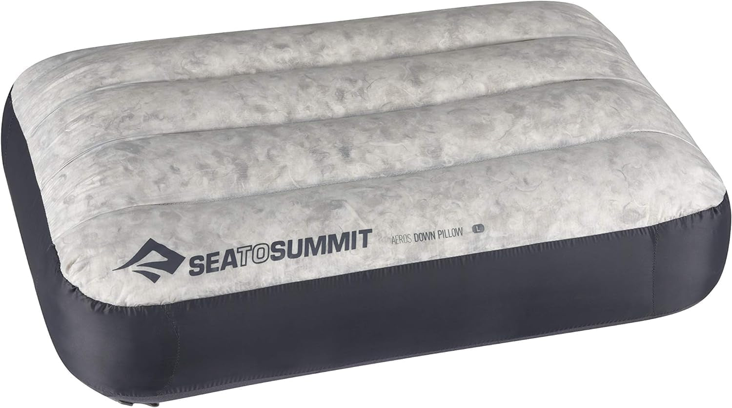 Sea to Summit - Eros dunrejsepude L - Ultralet og oppustelig - 10D-materiale - Premium dunpude - Skridsikker - Til vandring og camping - 42 X 28 X 12 Cm - Grå - 95 G Naty Shop-rejsepuder, store grå