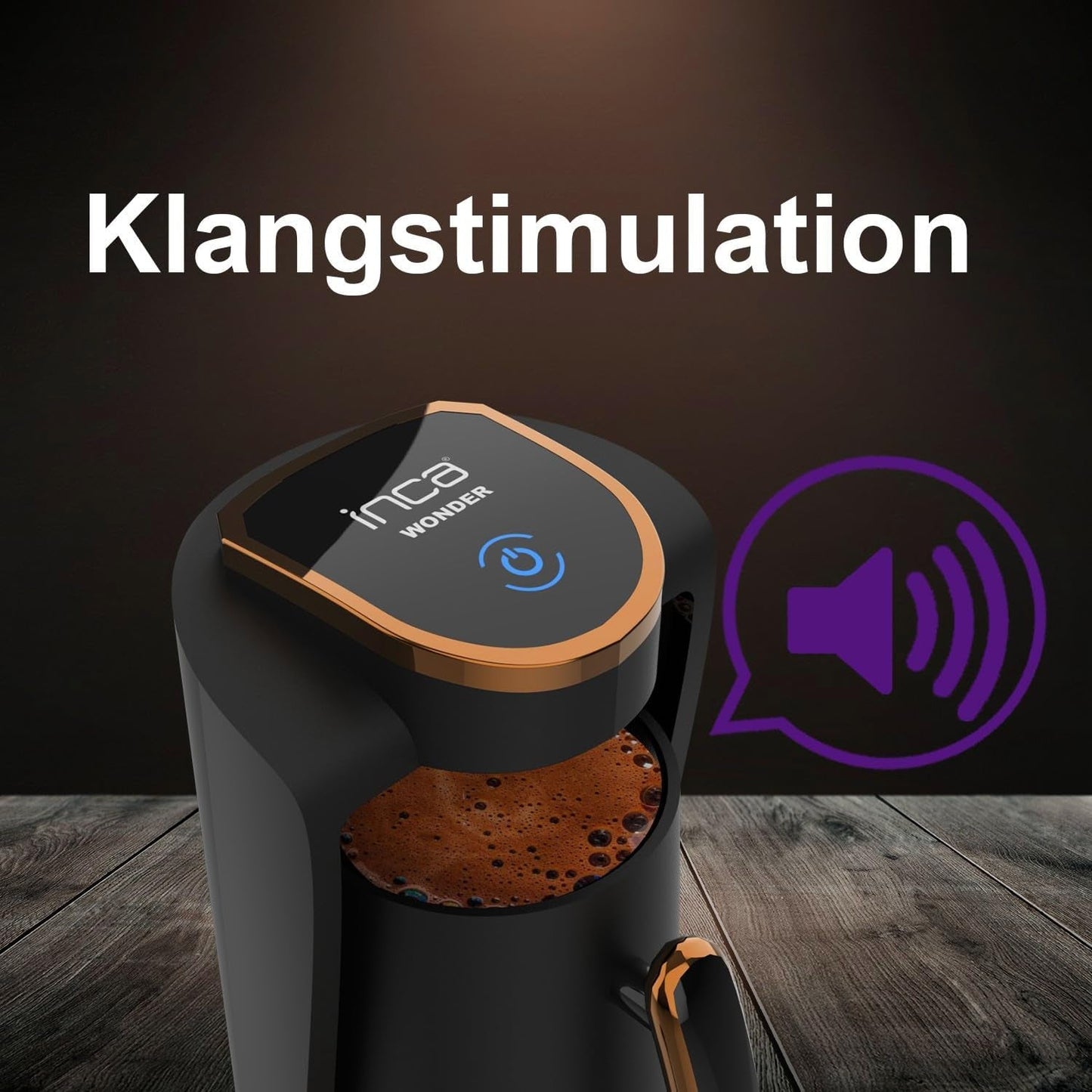 Tyrkisk kaffebar Inca | Türk Kahve Maskiner | 250 ml (1-4 kopper) | 400W | IKM-01 | Beskyttelse mod spild og kogning uden vand | Varmeplade i rustfrit stål | Automatisk nedlukning | Til en perfekt tyrkisk kaffe