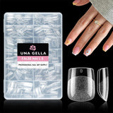 Ballerina Gel Neglespidser 216 stk. 12 Størrelser Soft Gel Negle Tips Full Cover Negle Extension Sæt Semi Matt DIY Home Art