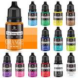 Flydende madfarve, 10 ml Naty Shop 10 ml (sæt med 14 stykker)