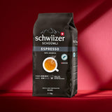 Schwiizer Schüümli Espresso, 100% Arabica kaffebønner, stærke og intense, ideel til automatiske espressomaskiner, styrke 4/5, mellemristet, Rainforest Alliance, 1 kg