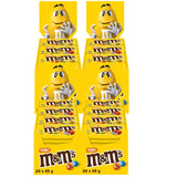 M&M's Peanut Chocolate Bulk Pack 24 x 45 g Chokolade Peanut Flavored Linser Chokoladegave (1080g) Ideel som en fodbold-tema-godbid