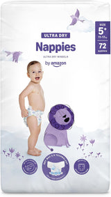 Amazon Ultra Dry Bleer, størrelse 1 (2-5 kg) - Månedlig æske, hvid, 96 antal (2 pakker af 48) (tidligere Mama Bear Brand, identisk produkt)