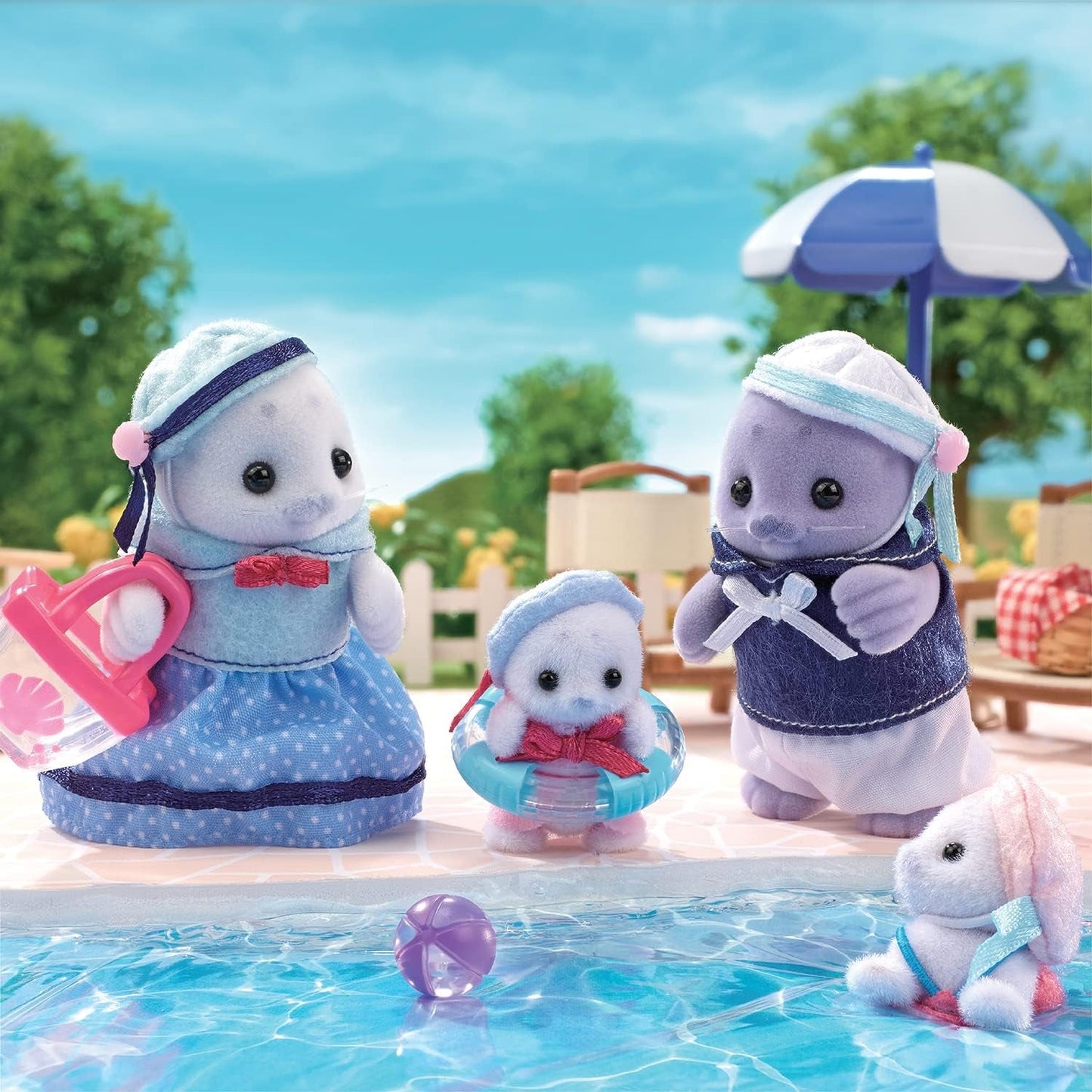Sylvanian Families - 5759 Sælfamilie Dyrefigur detaljeret legetøj til alderen 3+ Naty Shop Dukker