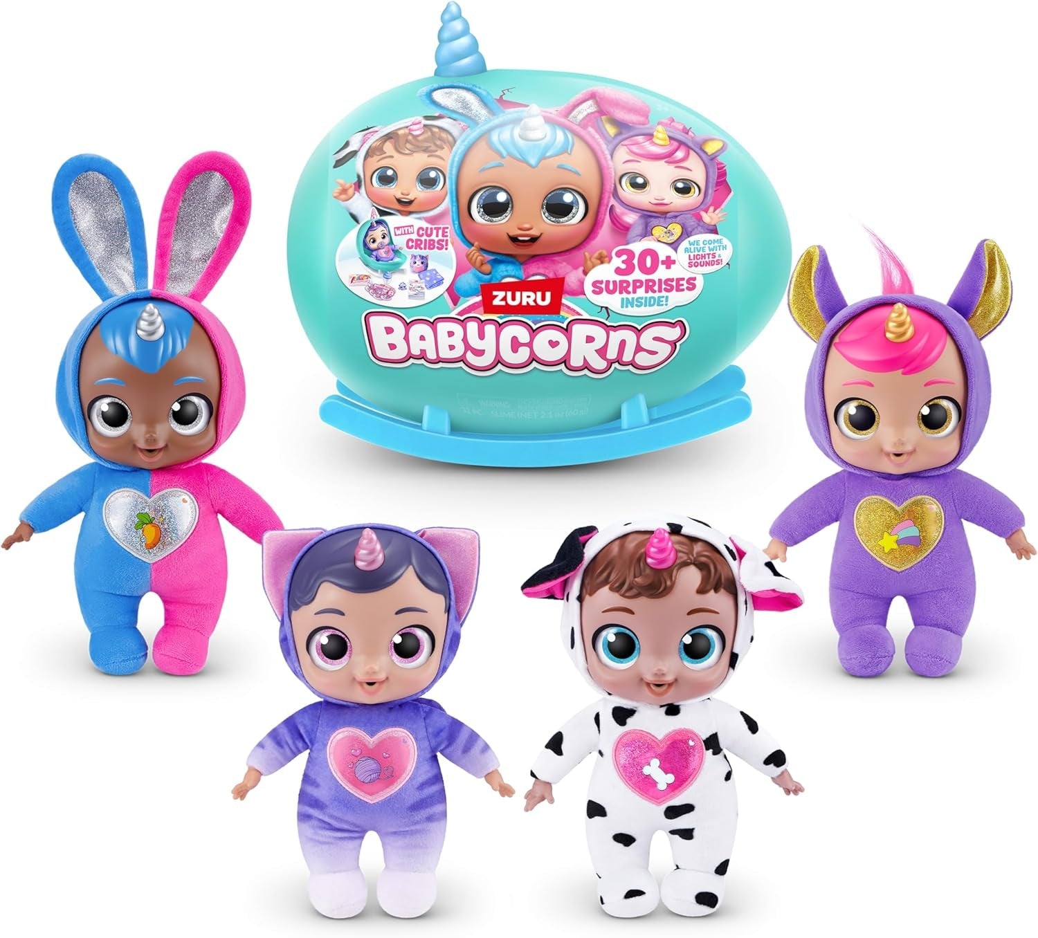 Babycorns Series 1 af ZURU Magical Cat (Mac) dukke med tilbehør Unboxing Surprise Legetøj til børn, piger